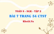 Bài 7 trang 54 Toán 8 Chân trời sáng tạo Tập 2